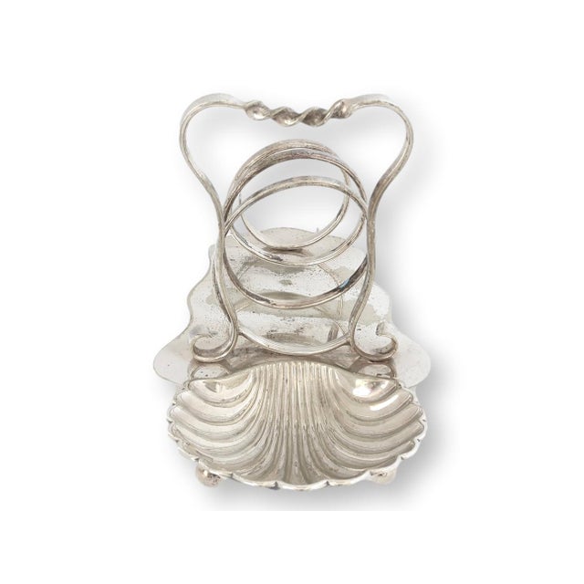 Traditional Silverplate Toast Rack W/Butter Dish For Sale - Image 3 of 6