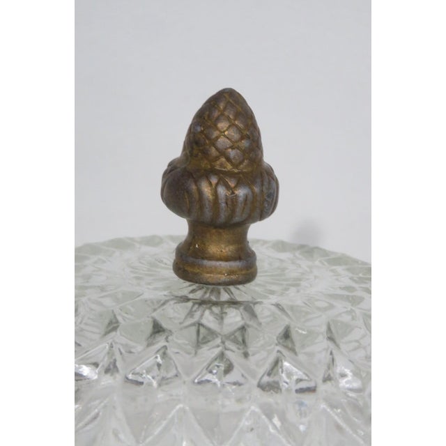 Art Deco Indiana Glass Mount Vernon Candy Box Bowl With Lid Cab Clear Pressed Glass 5171b For Sale - Image 3 of 10