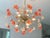 Metal Contemporary Red and Violet Flowers Murano Glass Sputnik Chandelier For Sale - Image 7 of 11
