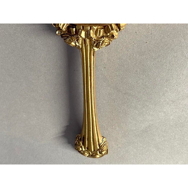 Bronze 19th C French Louis XVI Bronze Vanity Mirror - 1 Pc For Sale - Image 8 of 11