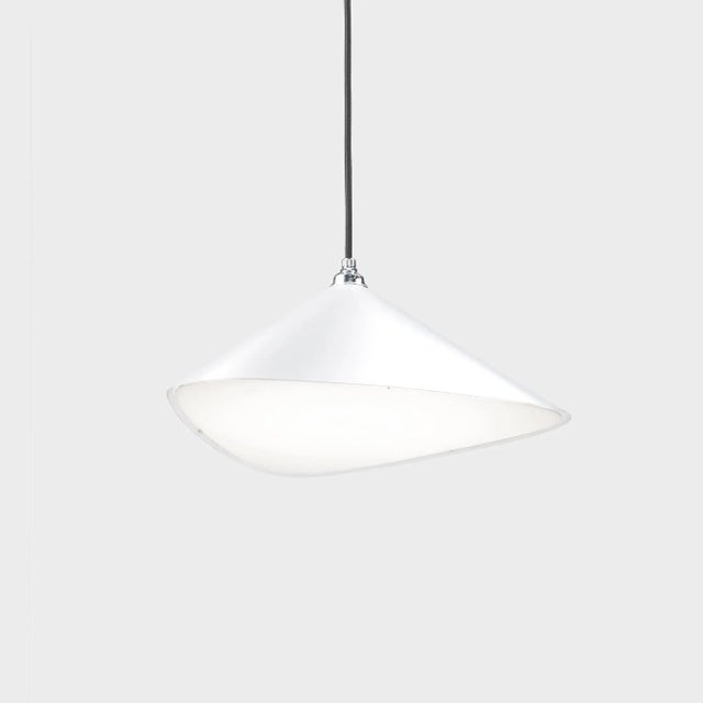 Daniel Becker 'Emily II' pendant lamp in matte white for Moss Objects. Designed by Berlin luminary Daniel Becker and...