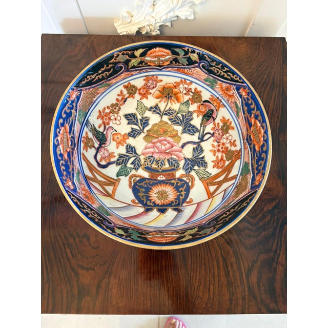 Ceramic Antique Japanese Meiji Imari Porcelain Centrepiece Bowl, 1860s For Sale - Image 7 of 11