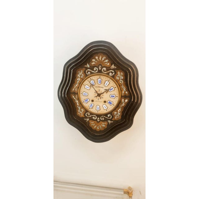 Vintage Wall Clock in Wood For Sale - Image 4 of 18