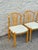 Set of 4 Late 20th Century Postmodern Light Oak Dining Chairs With Upholstered Seats For Sale - Image 4 of 12