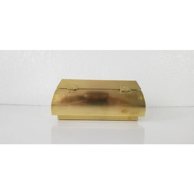 1970s Du Vonn Collection Solid Brass Trinket Box For Sale - Image 4 of 12