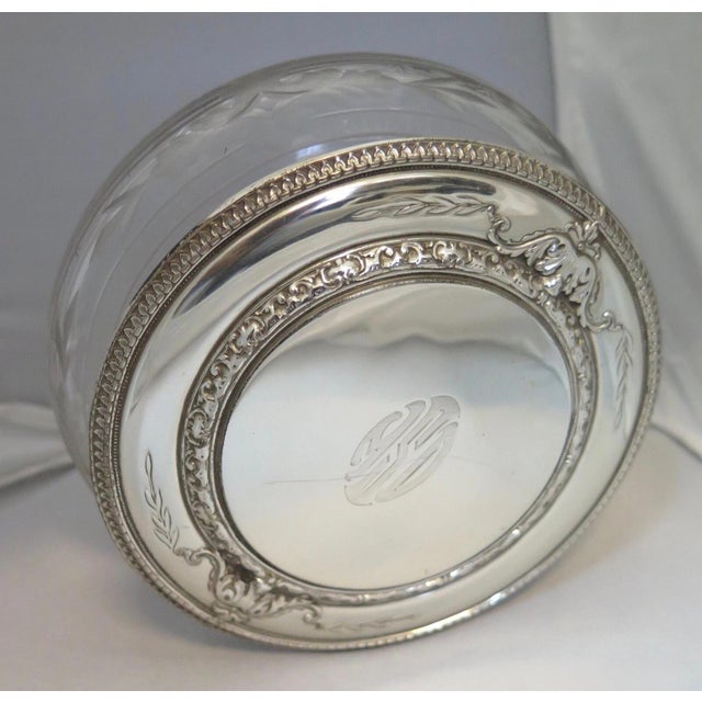 Transparent Vintage Early 20th Century Sterling Silver Vanity Jars - A Pair For Sale - Image 8 of 12