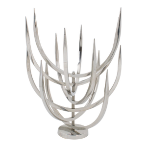 Xavier Feal Brutalist Kinetic Metal Sculpture, Candle Tree, Circa 1970