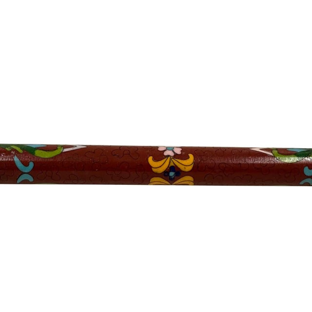 Early 20th Century Chinese Cloisonne Smoking Pipe For Sale - Image 12 of 16