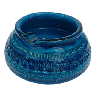 Rimini Blue Ceramic Ashtray by Aldo Londi for Bitossi, 1960s For Sale