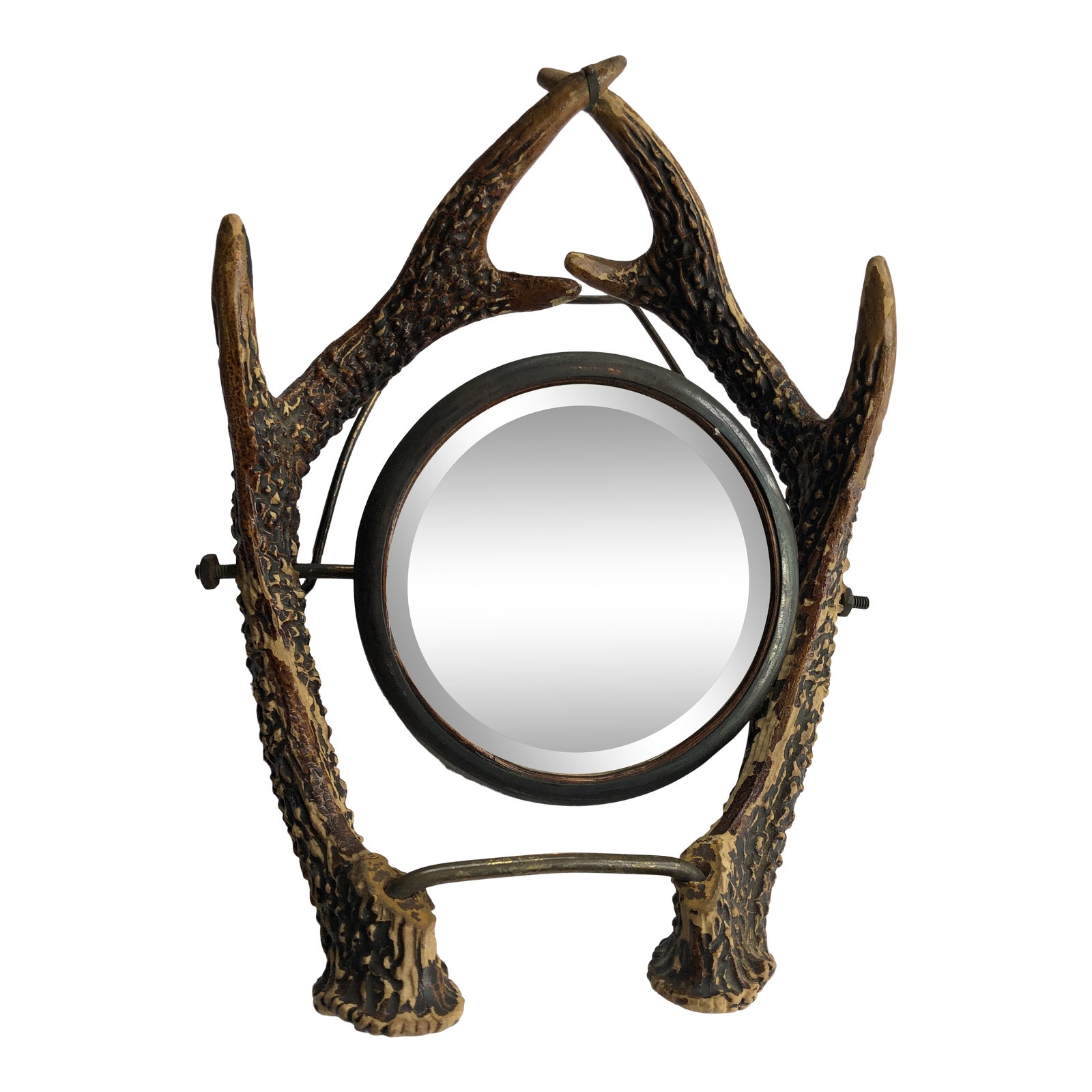 Antique Carved Wood Wall/Shaving Mirror Chairish