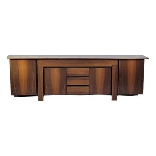 Walnut Sapporo Sideboard attributed to Mario Marenco for Mobilgirgi, 1970s For Sale