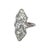 Mid 20th Century Antique Art Deco Platinum Diamond Filigree Cocktail Ring, Size 5 For Sale - Image 5 of 8