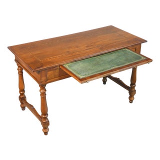 Vintage Inlaid Walnut Desk, 19th Century For Sale