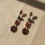 Garnet & Pearl Drop Earrings Studs, Silver, Gold, Pair For Sale - Image 9 of 9