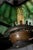 Green Early 20th Century Arts and Crafts Green Slag Glass and Cast Iron Table Lamp For Sale - Image 8 of 9
