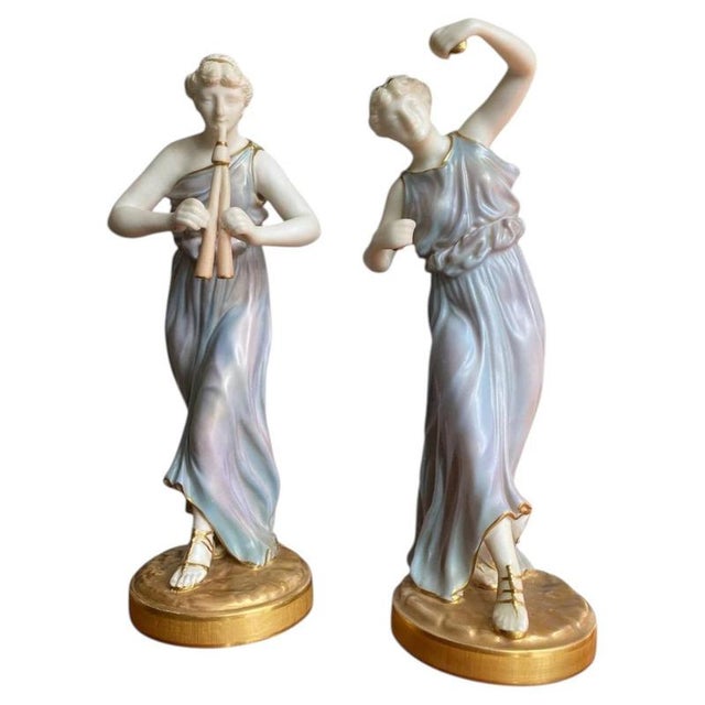 Greek Musicians by James Hadley for Royal Worcester, 1911, Set of 2 For Sale - Image 18 of 18