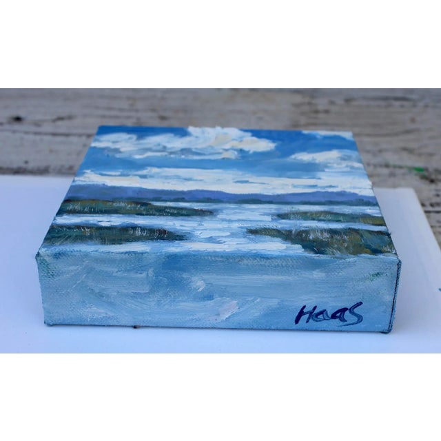 Contemporary Expressionist Cloudscape in Oil, Rush Ranch Wetlands For Sale - Image 3 of 8