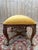 Regency-Louis XV Style Center Bench in Mustard Velvet, 1980s For Sale - Image 3 of 7