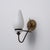 Black Italian Brass Black Metal and Opaline Glass Wall Sconce, 1950s For Sale - Image 8 of 8
