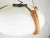 Mid-Century Modern Italian Opaline Glass, Brass & Teak Pendant Lamp, 1950s For Sale - Image 3 of 13