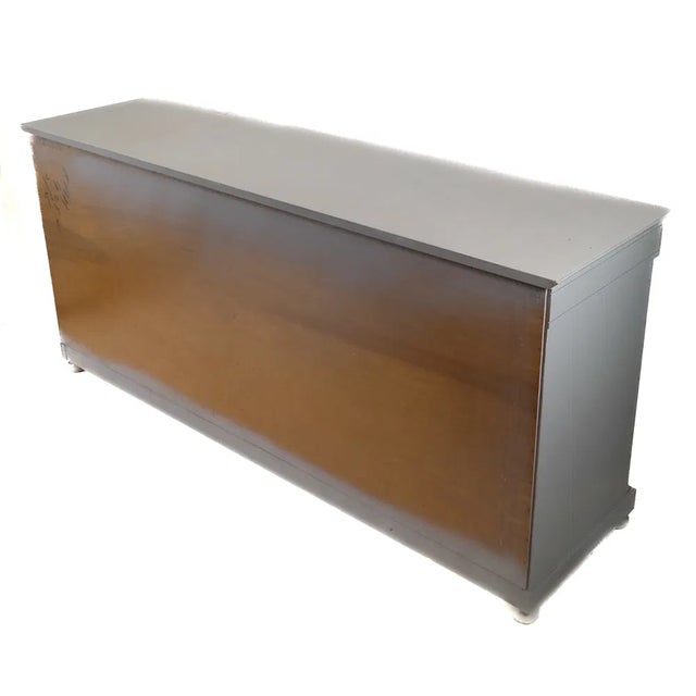 Gray French Empire-Style Double Dresser in Painted Gray Finish For Sale - Image 8 of 8