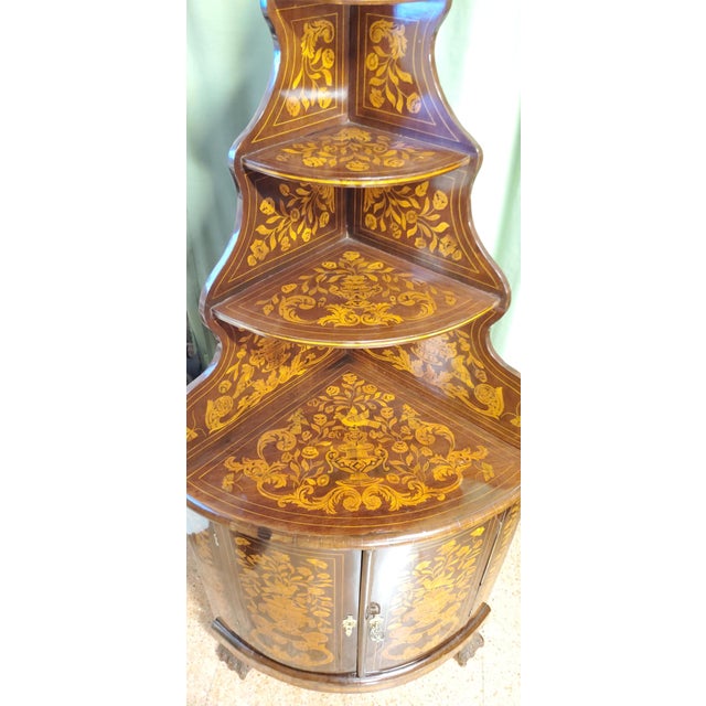 Wood Antique Dutch Corner Sideboard For Sale - Image 7 of 12