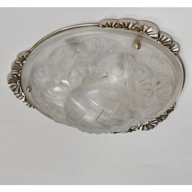 Art Deco 1930s French Art Deco Flush Mount by Degue & Hubens France - 5 Available For Sale - Image 3 of 9