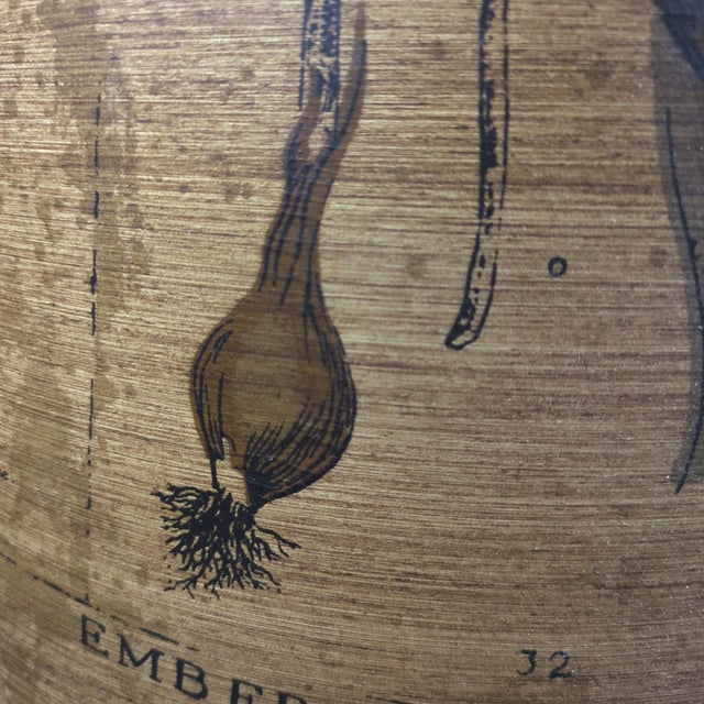 Stiffel Vintage Stiffel Drum Barrel Shade Botanical Garden Cyrus Clark For Sale - Image 4 of 12