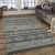 Textile 5x8 Vibrant Iris Gray Tribal Geometric Contemporary Handmade Wool Carpet Rug For Sale - Image 7 of 9