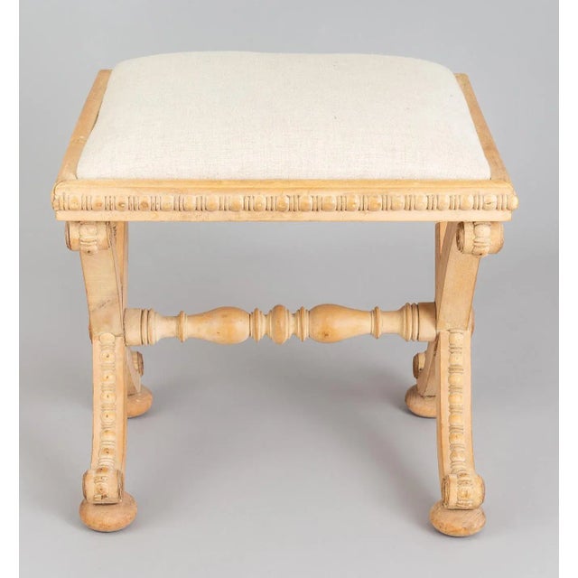 Mid 19th Century English Antique William IV Sycamore Stool For Sale - Image 5 of 10