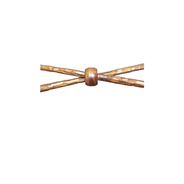 Hermès Gilt Iron and Glass Console by Giovanni Banci for Hermes, Italy, 1970s For Sale - Image 4 of 9