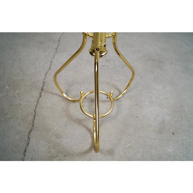 1980’s Hollywood Regency Brass Plant Stand For Sale - Image 12 of 12