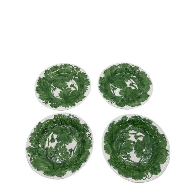 Portuguese Hand Painted Green Ivy Tea and Serving Set a Set of 19 Pieces Chairish