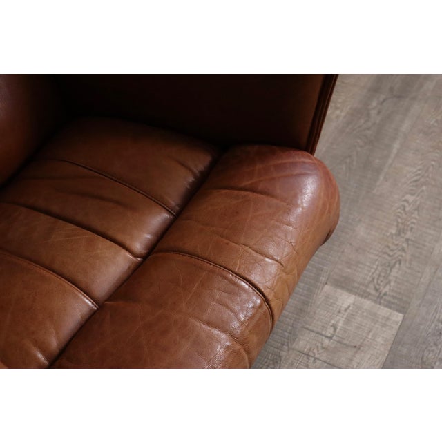 Mid-Century Cognac Leather and Wood Lounge Chairs by Pacific Green, Australia, 1970s, Set of 2 For Sale - Image 4 of 15