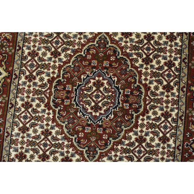 Tabriz Mahi Runner 2’9” X 27’1” Ivory Wool Traditional Hand-Knotted Rug For Sale - Image 4 of 12