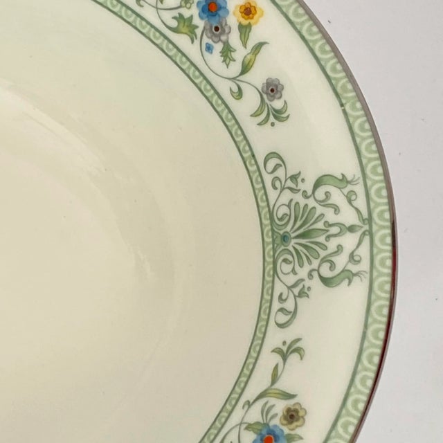 Vintage Wedgwood Agincourt Green Bone China Oval Vegetable Serving Bowl For Sale In Richmond - Image 6 of 8