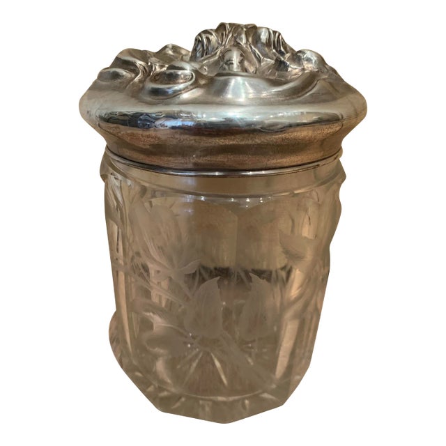 1970s English Biscuit Jar For Sale