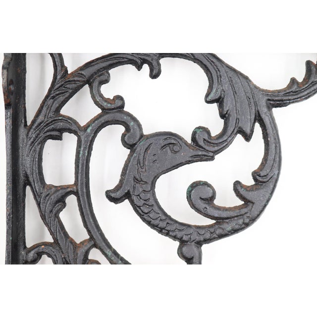 Pair of Victorian Cast Iron Scroll Shelf Brackets For Sale - Image 4 of 5