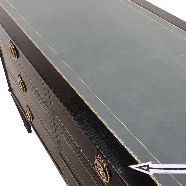 Mid 20th Century Vintage French Jansen Manner Black Lacquered Dresser For Sale - Image 5 of 5