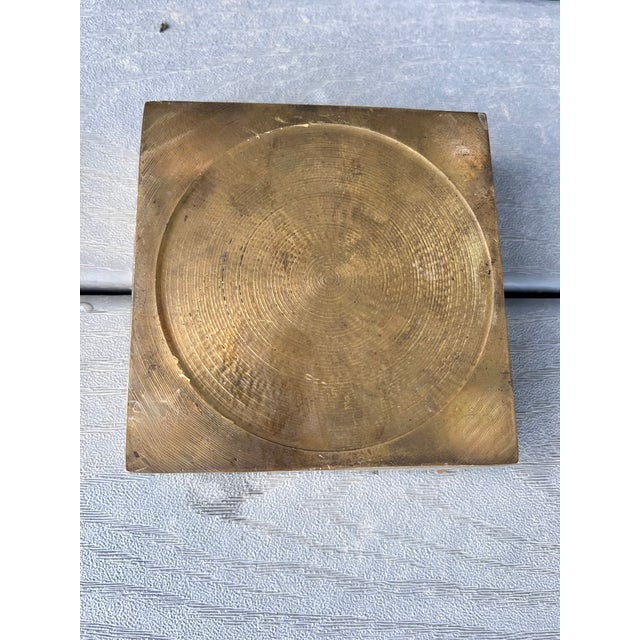 Brass Vintage Scandinavian Modern Brass "Ultima" 16-Hole Ashtray Box, in the Style of Bo Ljungberg & Holger Bäckström For Sale - Image 8 of 8