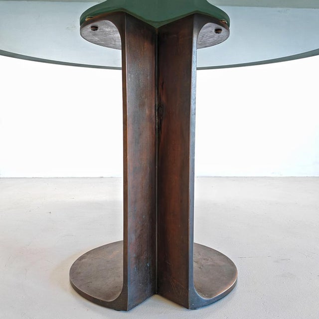 Round Table in Smoked Glass by Afra and Tobia Scarpa for Poggi, 1970s For Sale - Image 12 of 18