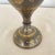 1970s Vintage Two Tone Etched Brass Ruffle Vase For Sale - Image 5 of 8