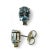 Modern 14k White Gold Aquamarine and Diamond Stud Earrings - 2 Pieces For Sale - Image 3 of 4