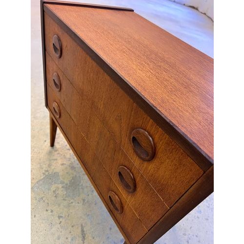 Small Danish Teak Chest of Drawers For Sale - Image 5 of 11