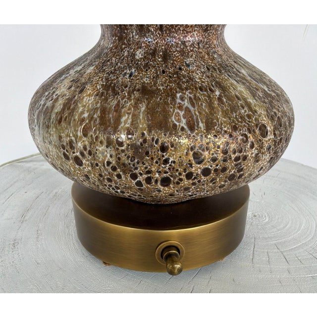 Revelation Modern Hand Blown Glass Waggle Table Lamp For Sale - Image 4 of 4