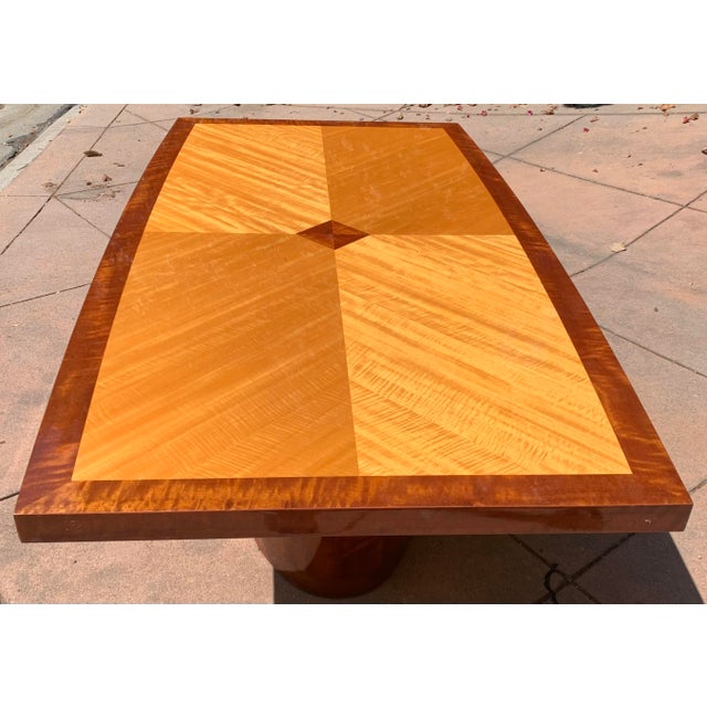 Art Deco Style Wood Dining Table For Sale - Image 9 of 15