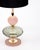 Metal Elegant Pink Venetian Glass Modernist Lamps, Murano, Italy For Sale - Image 7 of 9