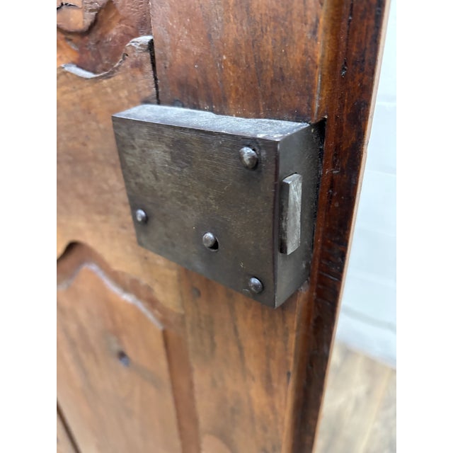 Antique 19th Century French Provincial Louis XV Style Carved Armoire With Key For Sale - Image 13 of 18