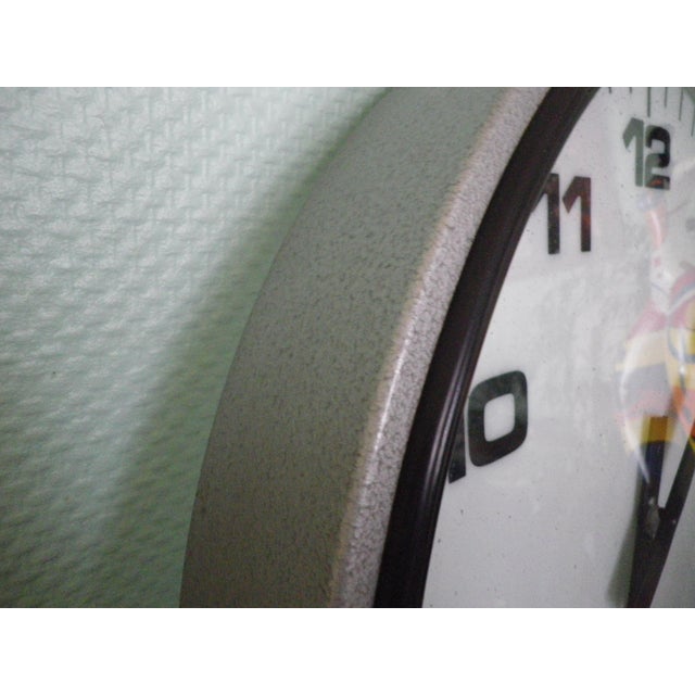 1970s Large Model Bodet Station Clock in Steel Frame, 1970s For Sale - Image 5 of 13