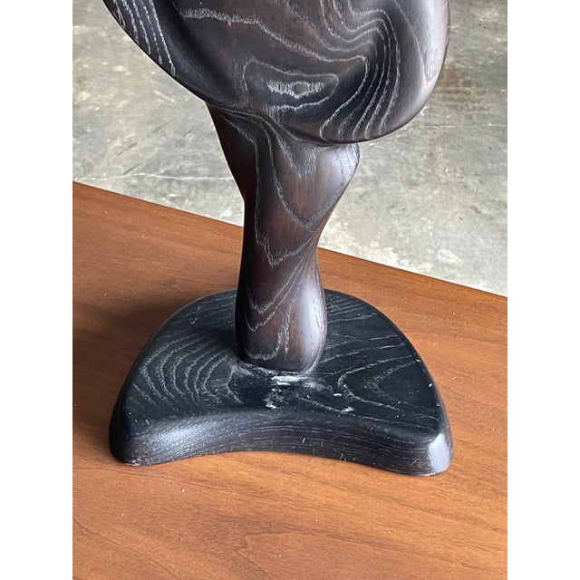 1970s 1970s Black Cerused Sculptural Table Lamp Attributed to Yasha Heifetz For Sale - Image 5 of 10